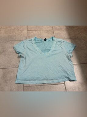 Light Blue V-Neck Tee wild fable